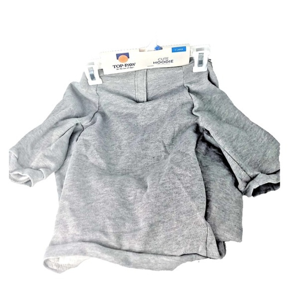 Top Paw Dogs Size X-Large Grey‎ Hooded Sweatshirt Cute Hoodie NWT
